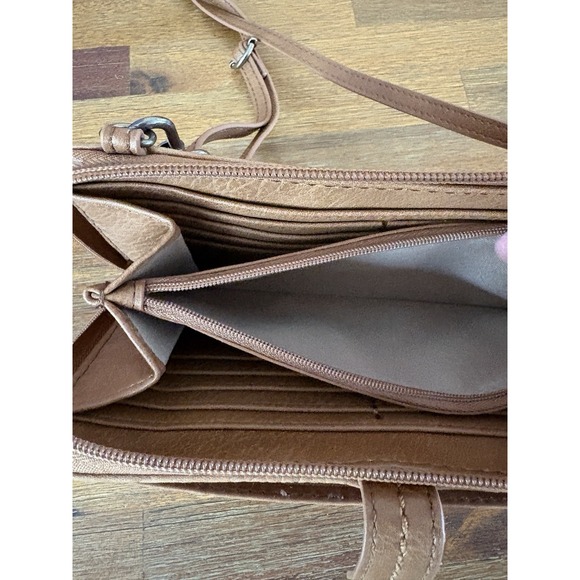 The Sak Womens Iris Smartphone Crossbody Tobacco Brown Leather Embossed - Picture 10 of 16